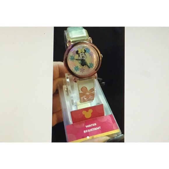 Disney Girls’ Minnie Mouse Flower Watch~Vintage Retired Design~Brand New - Picture 1 of 2